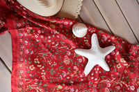 Foulard Rouge Avec Motifs ALONZO