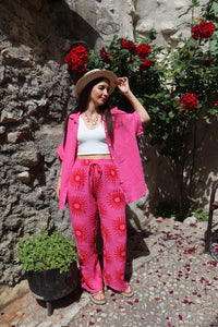 Chemise Gaze De Coton MARY SOL Fuchsia