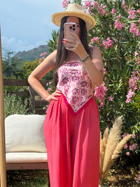 Foulard Fuchsia Avec Motifs AURELIO