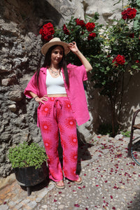 Chemise Gaze De Coton MARY SOL Fuchsia