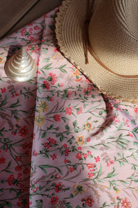 Foulard Rose Avec Motifs ALONZO