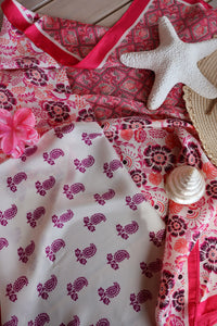 Foulard Fuchsia Avec Motifs AURELIO