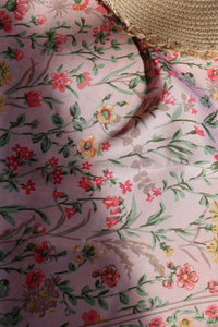Foulard Rose Avec Motifs ALONZO