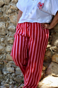 Pantalon Rayé LORI Belle Taille