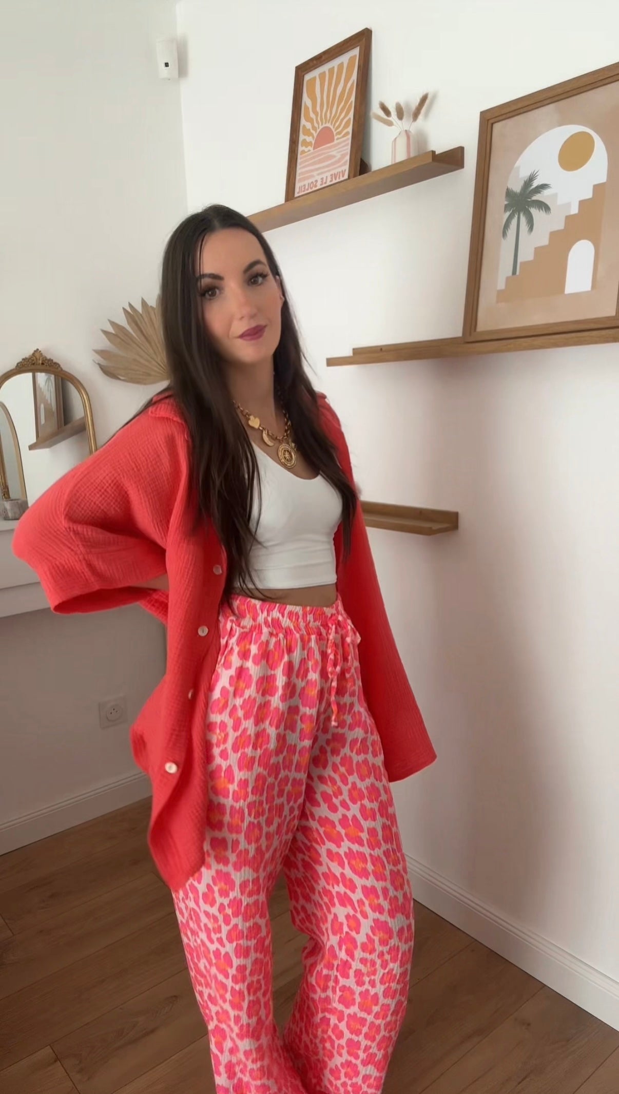 Pantalon LEO SUMMER Corail