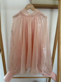 Blouse rose poudrée irisée  CARMEN