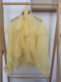 Blouse boutonnée jaune CLARA