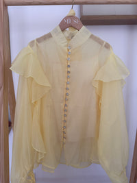 Blouse boutonnée jaune CLARA
