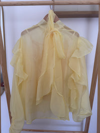 Blouse boutonnée jaune CLARA