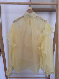 Blouse boutonnée jaune CLARA