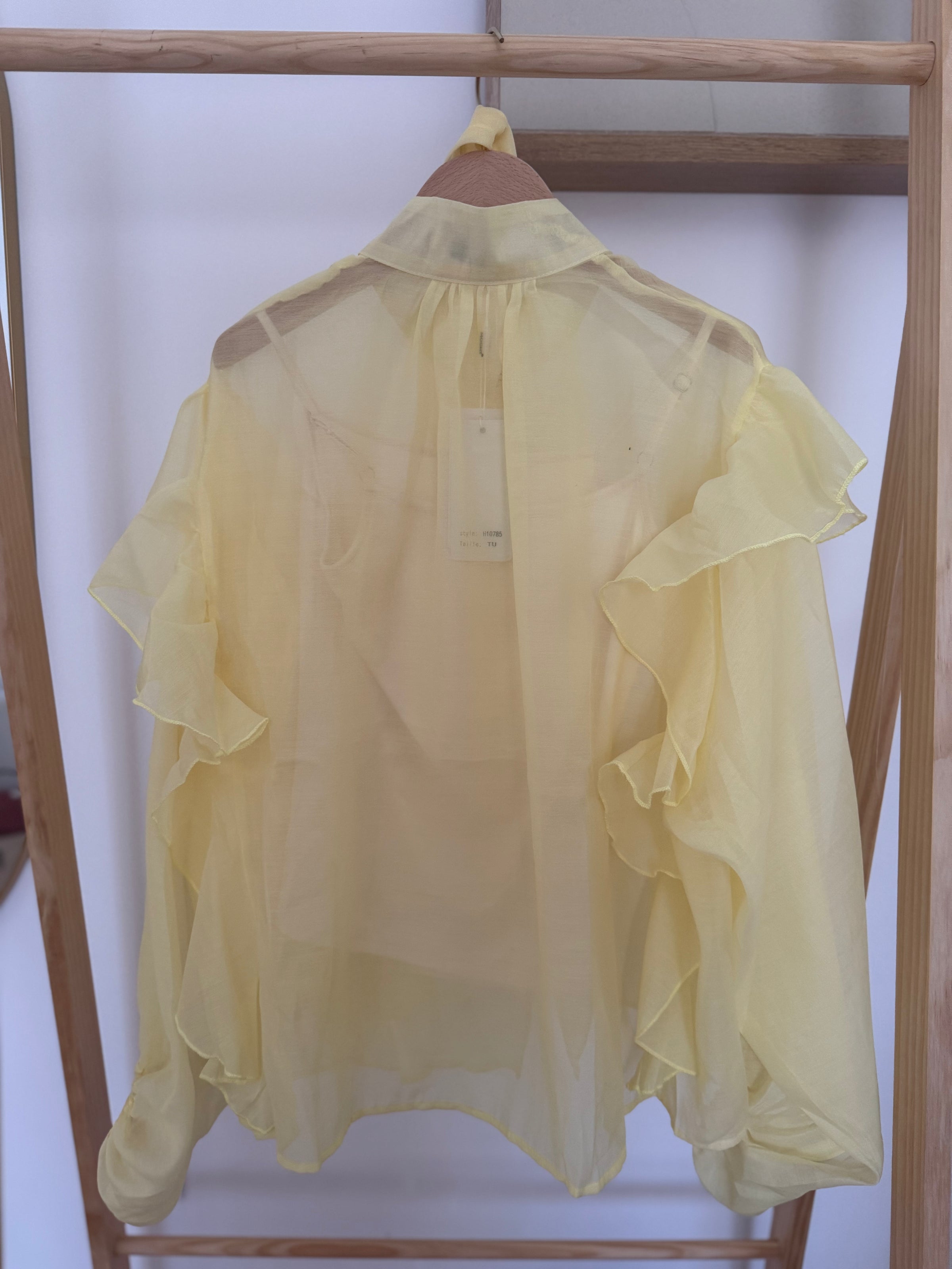 Blouse boutonnée jaune CLARA