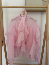 Blouse boutonnée rose CLARA