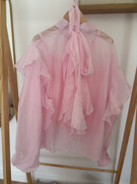 Blouse boutonnée rose CLARA