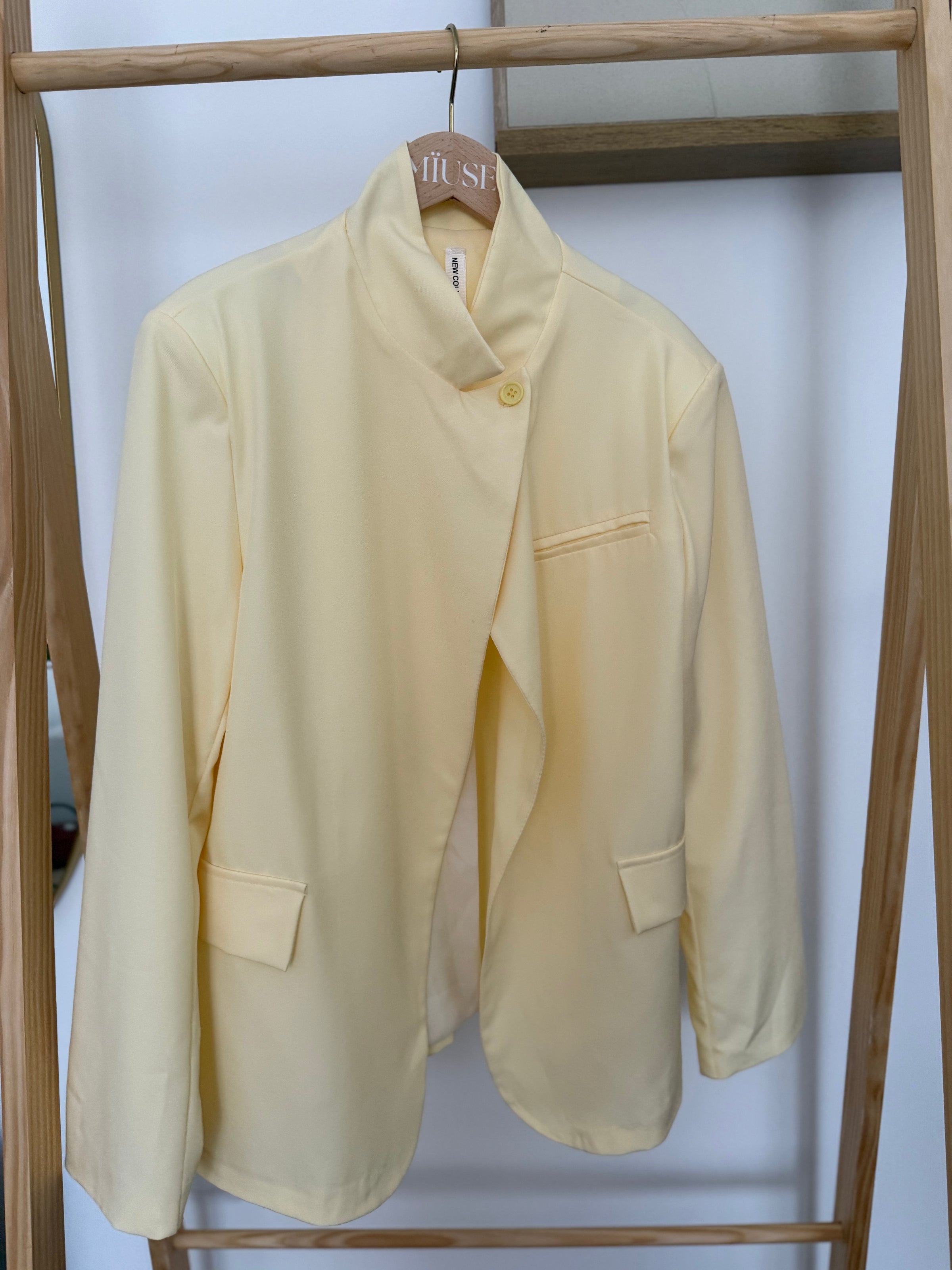 Blazer croisé oversize CÉLINE jaune