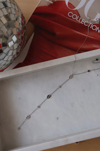Collier sautoir argenté RACHEL