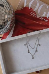 Collier double argenté MALOU