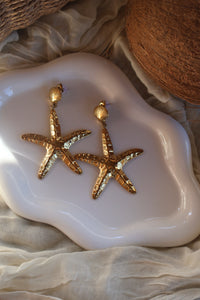 Boucles D'oreilles En Acier Doré OCÉARA