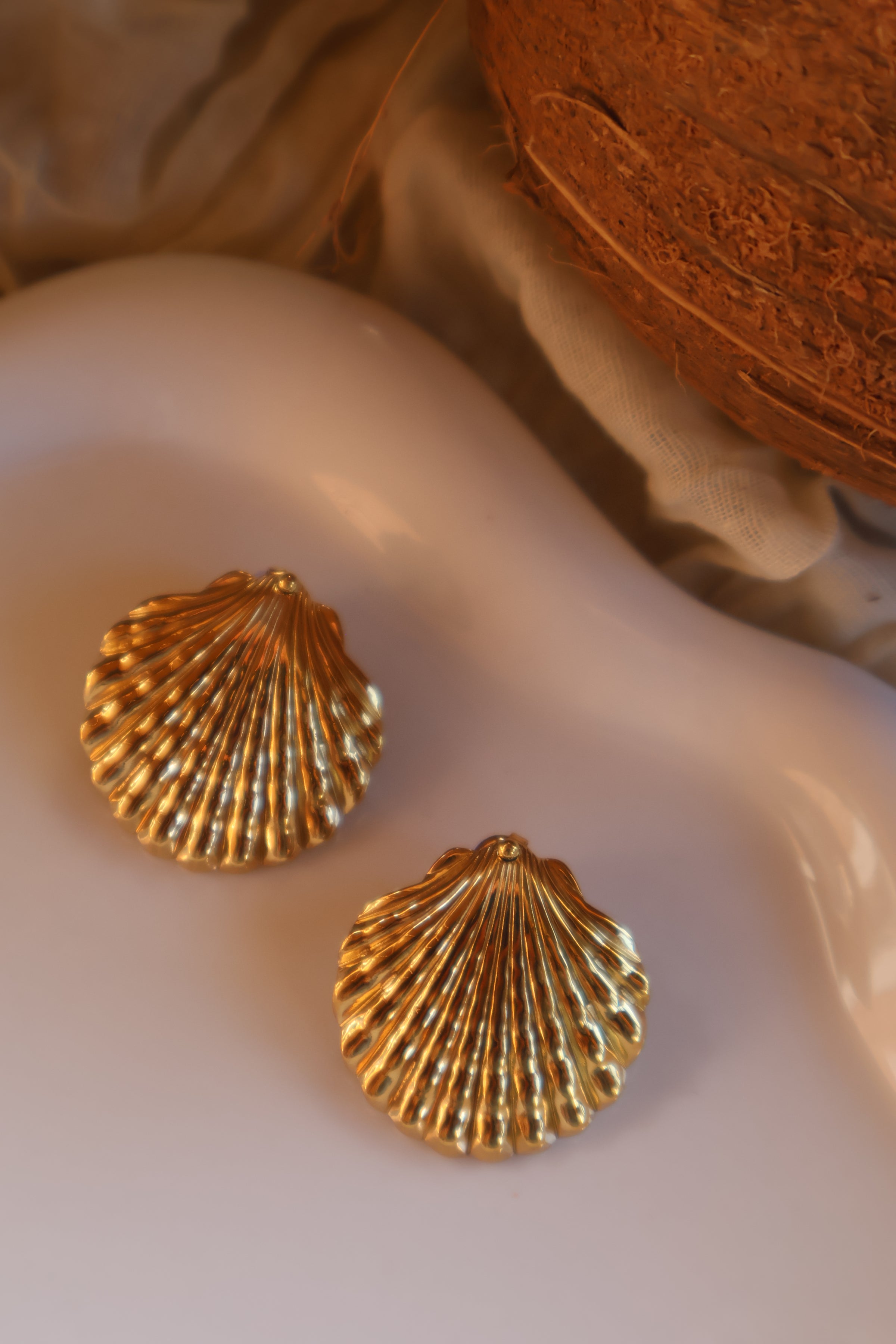 Boucles D'oreilles En Acier Doré MARÉA