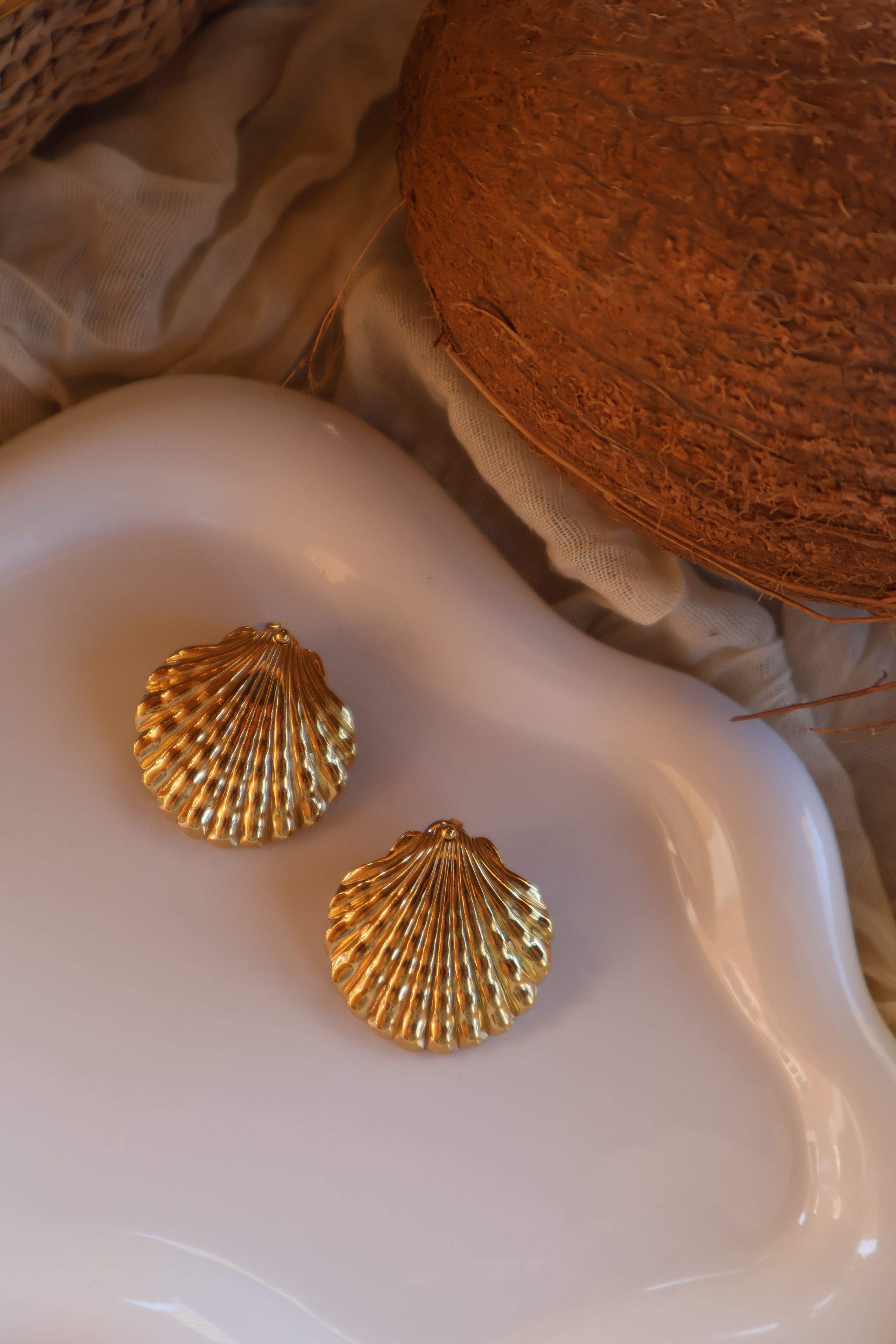 Boucles D'oreilles En Acier Doré MARÉA