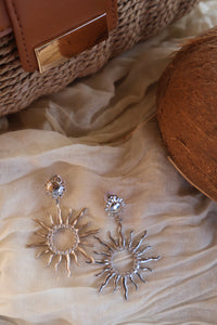 Boucles D'oreilles En Acier Argenté SOLEA