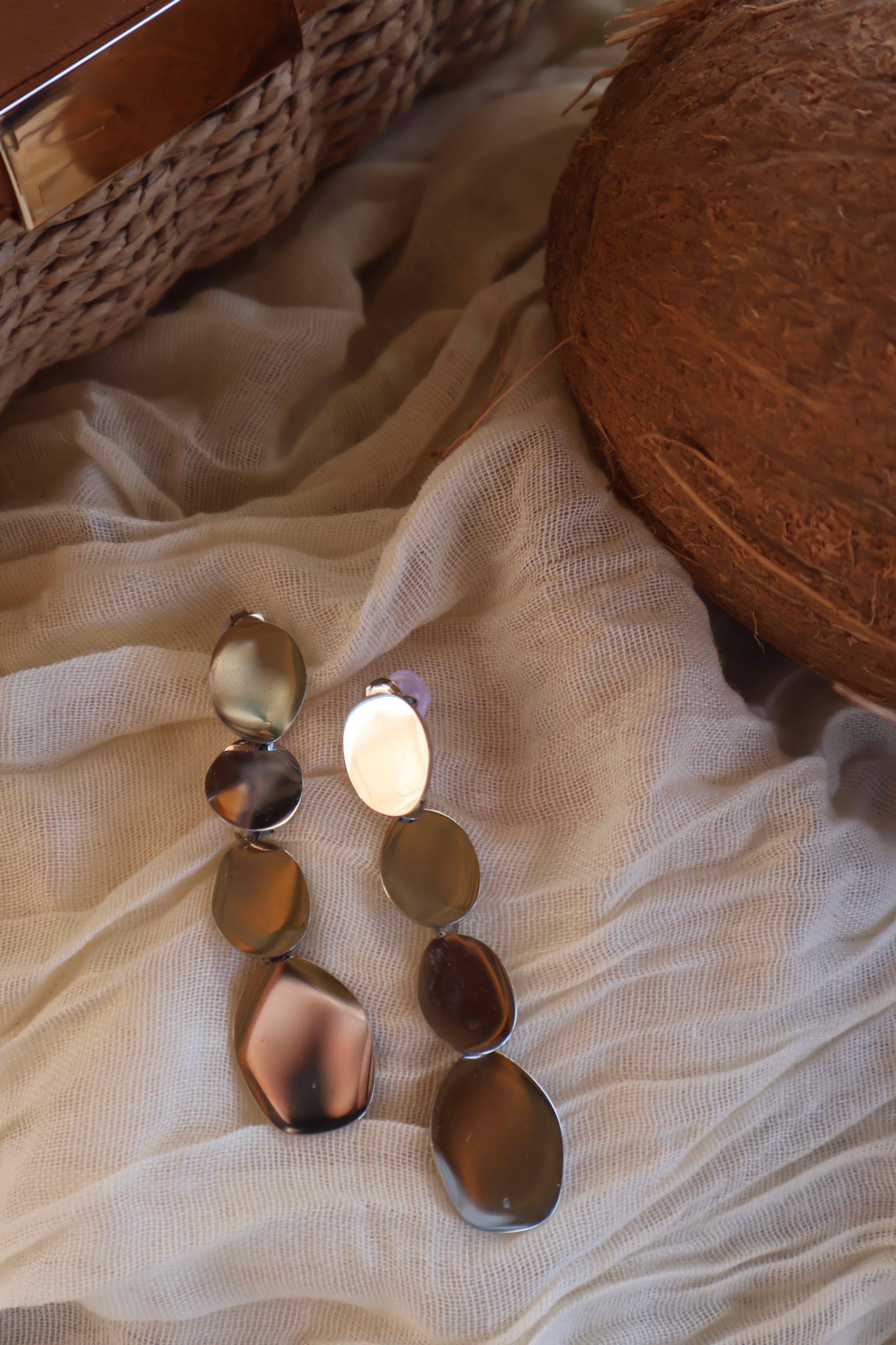 Boucles D'oreilles En Acier Argenté AZUR SOL