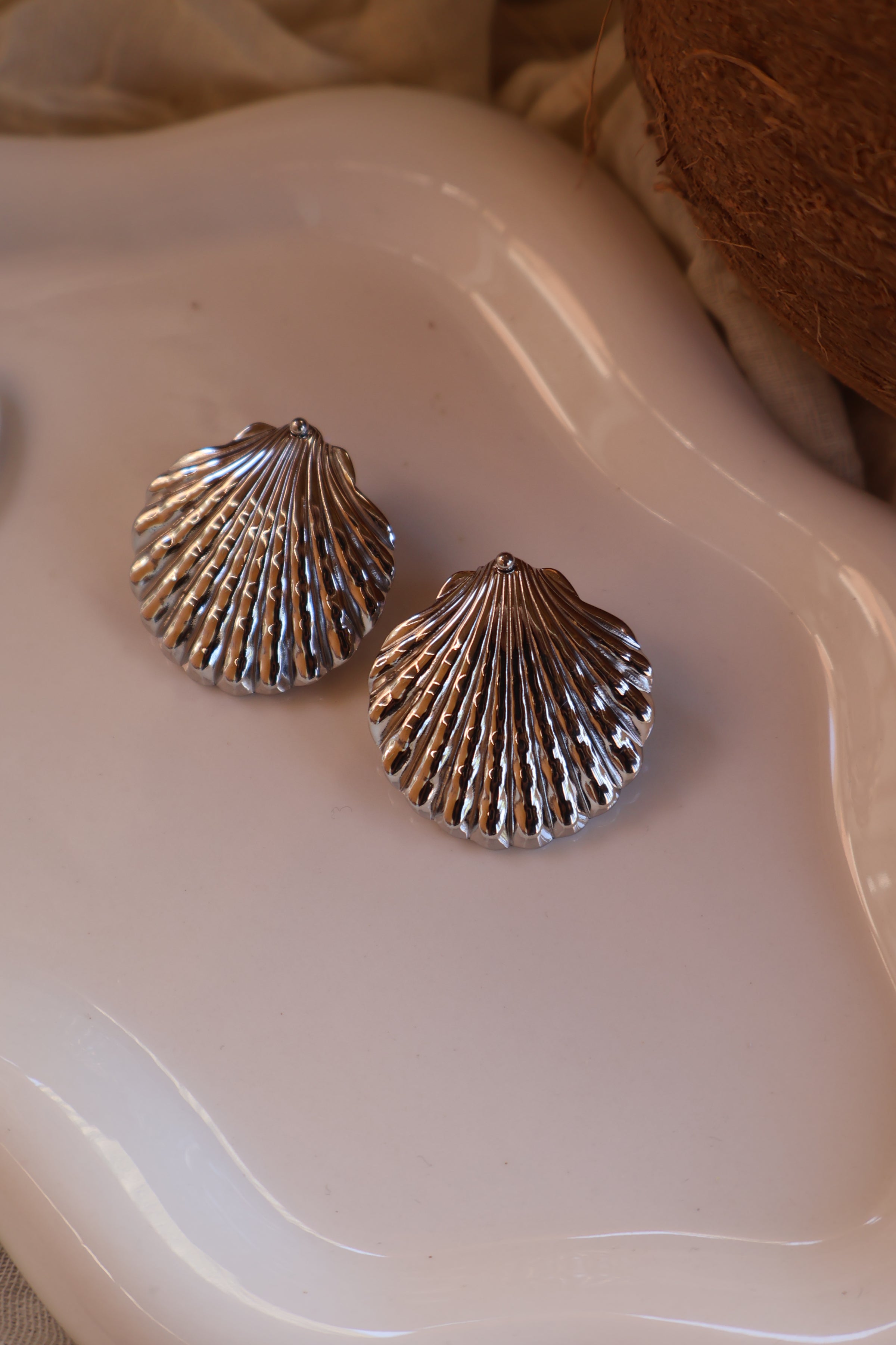Boucles D'oreilles En Acier Argenté MARÉA