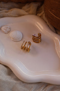 Boucles D'oreilles Acier Doré SELUNE