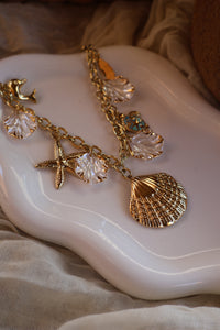 Collier En Acier Doré PERLA MARE