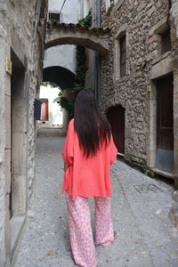 Chemise Gaze De Coton MARY SOL Fuchsia