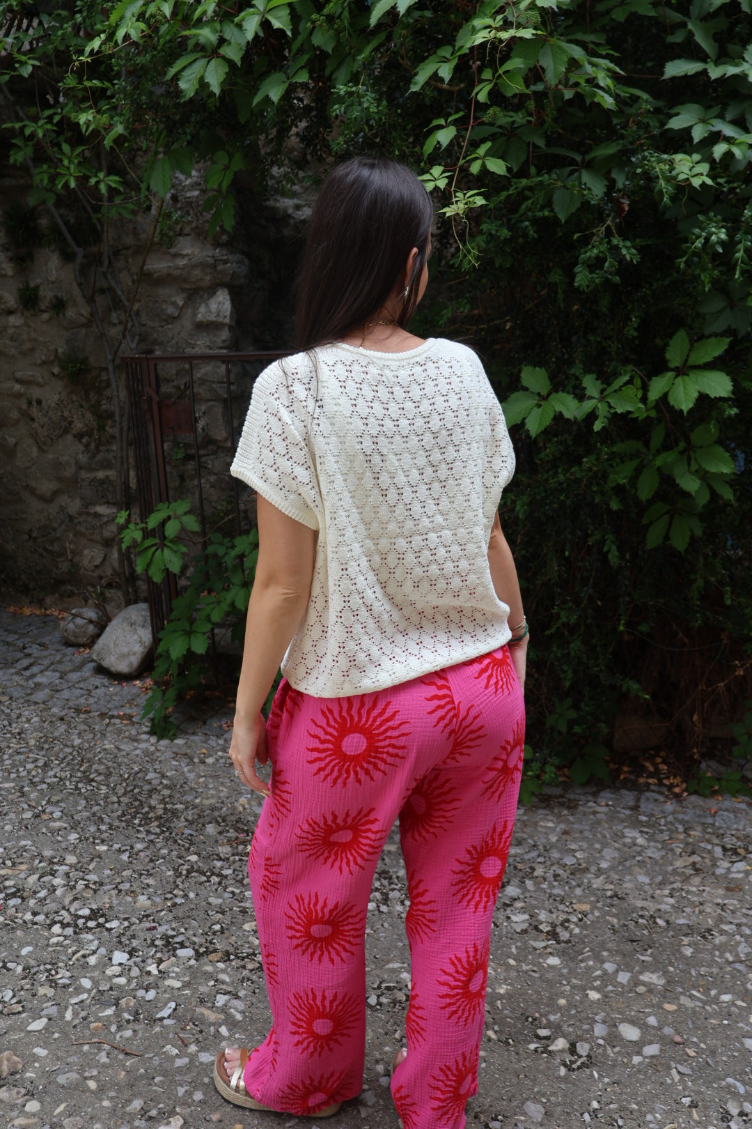 Pantalon Gaze De Coton SUNLIGHT