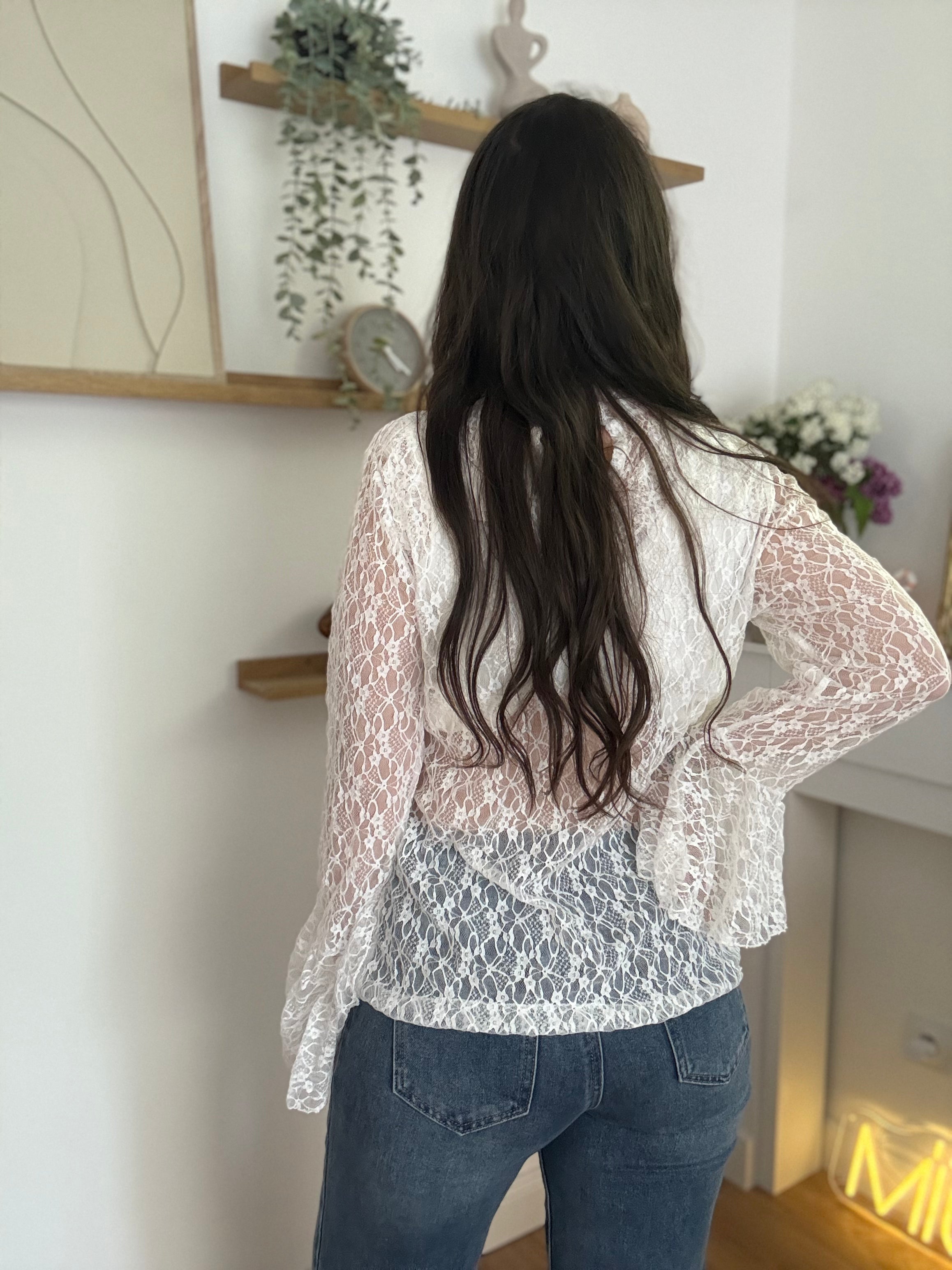 Top Dentelle NINA Blanc