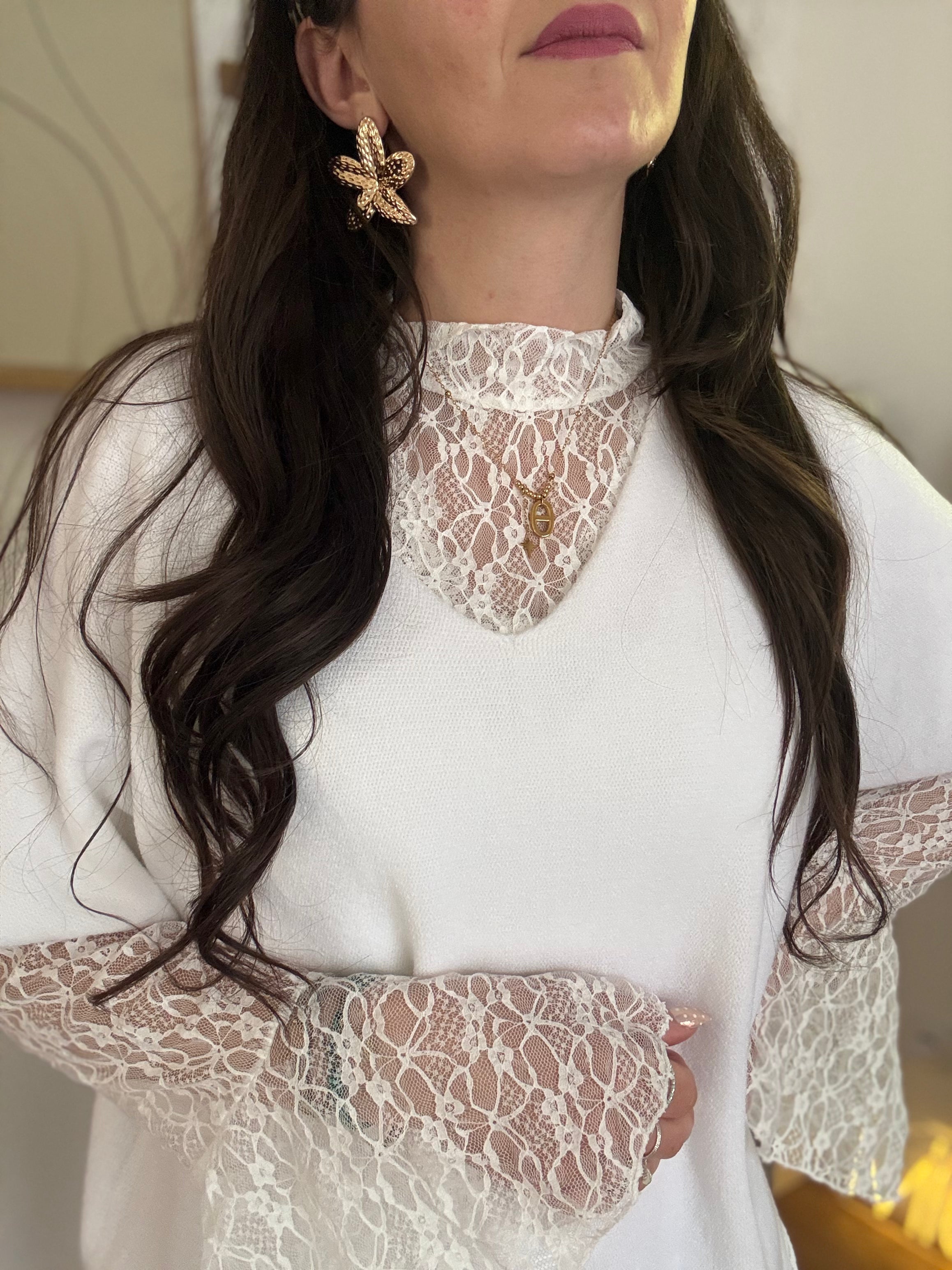 Top Dentelle NINA Blanc