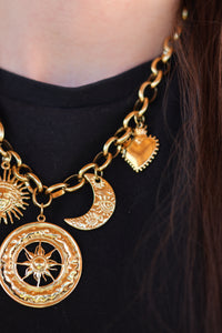 Collier En Acier Doré SUN MUSE