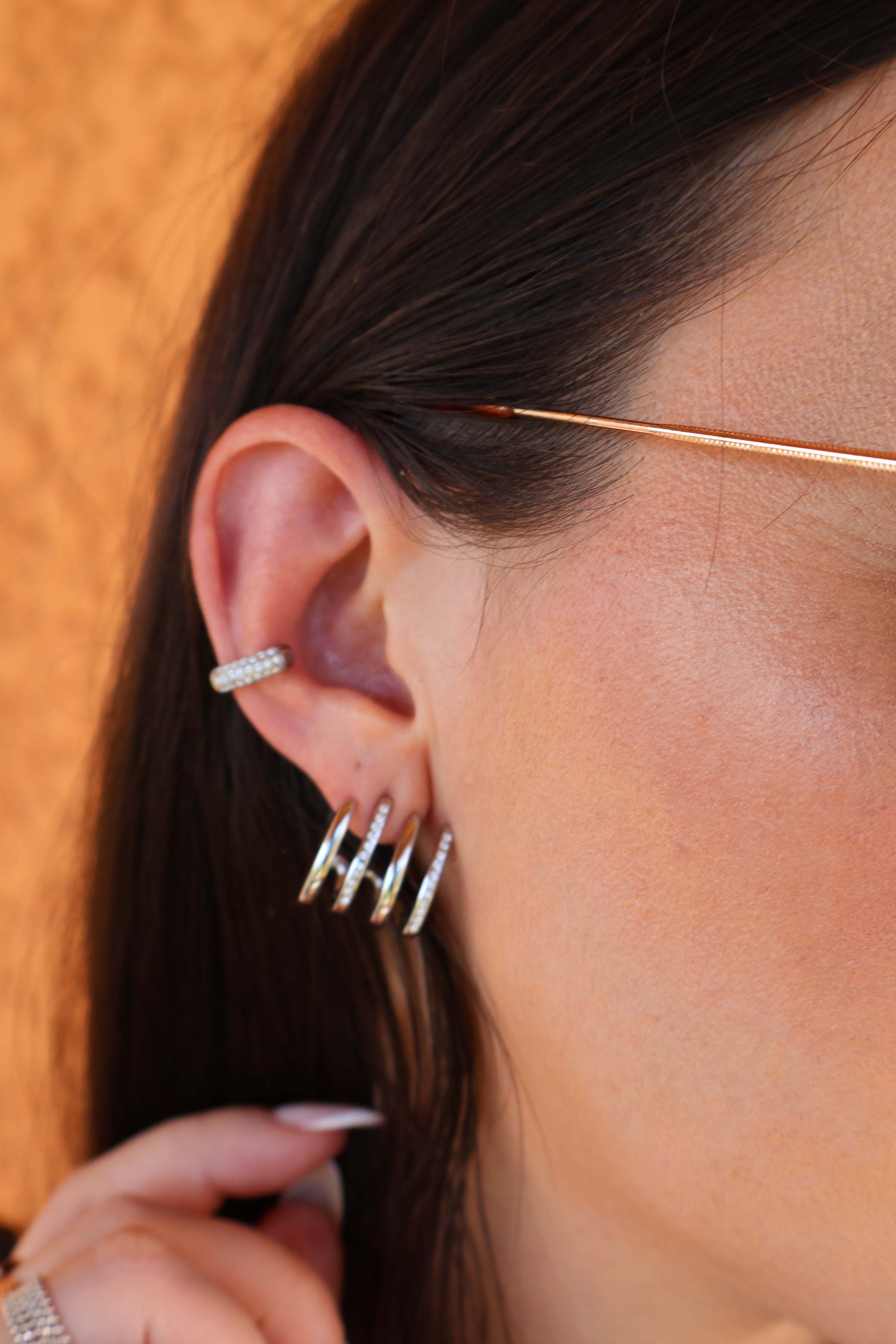 Boucles D'oreilles Acier Argenté SELUNE