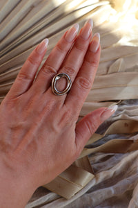 Bague Acier Agentée SÔL
