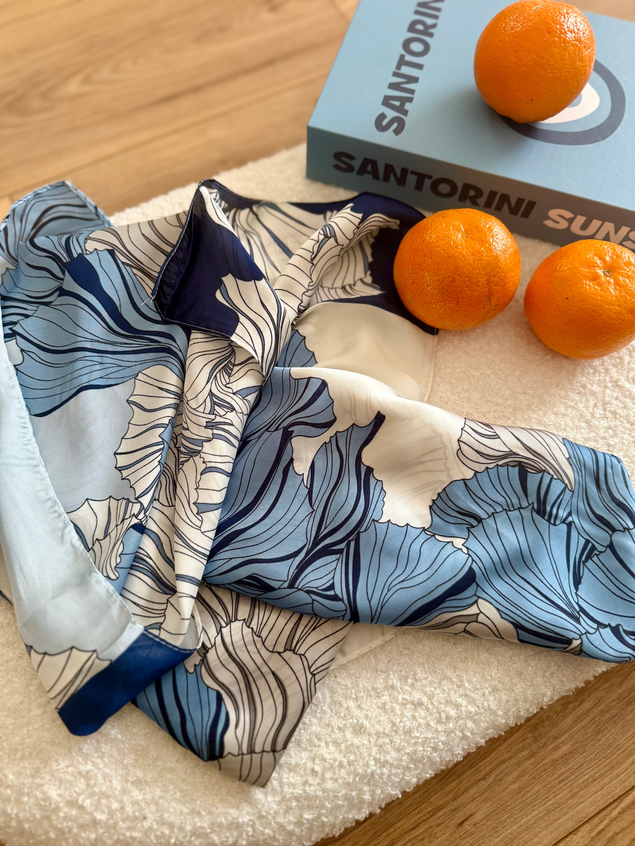 Foulard Carré THÉA Bleu