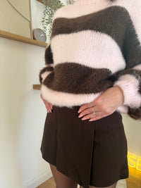 Jupe short à ceinture assortie JULIETTA