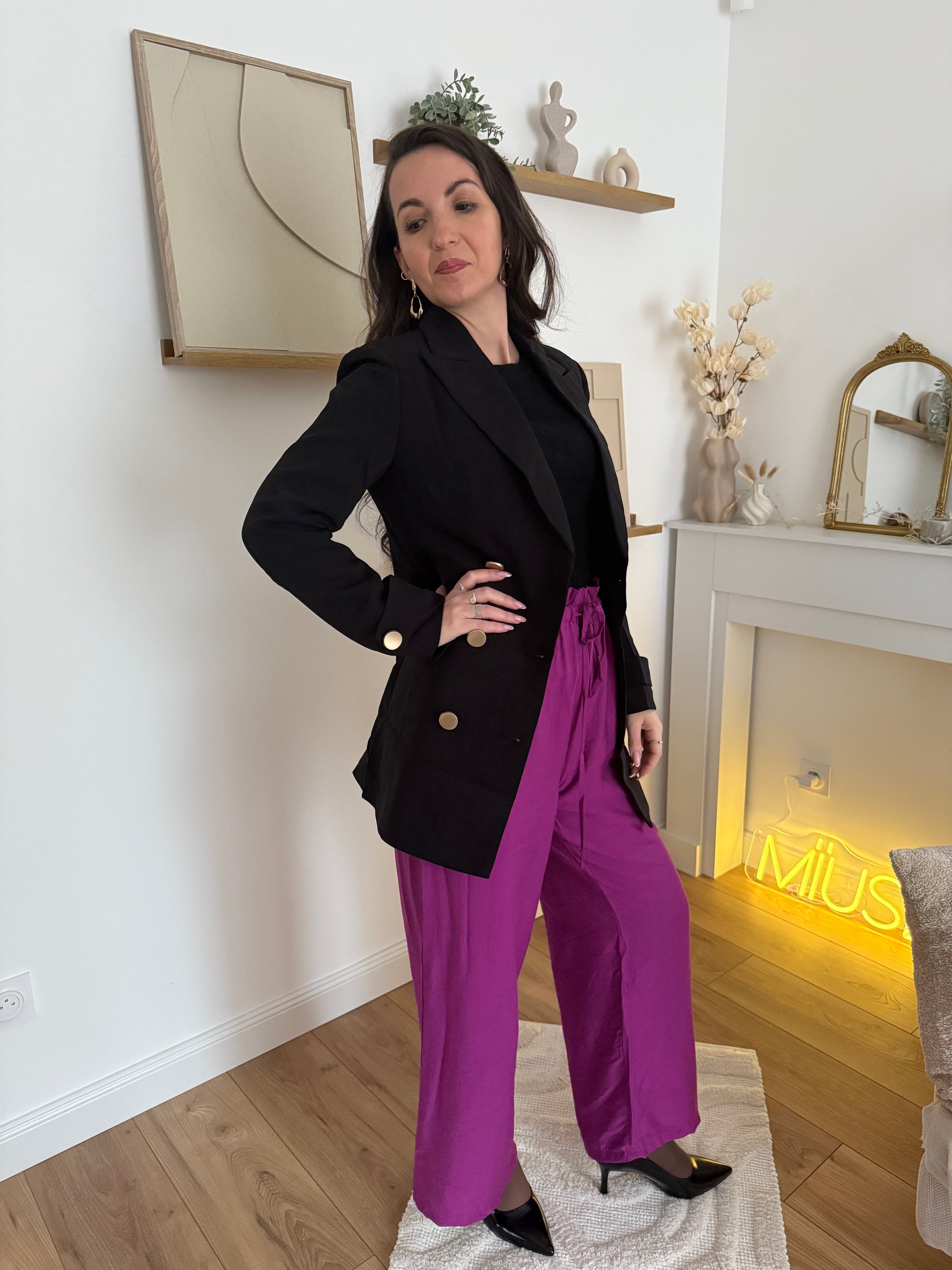 Blazer noir  à boutons dorés MALO