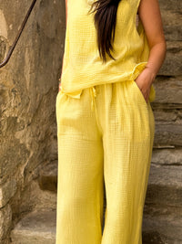 Ensemble Gaze De Coton PABLO Jaune Clair
