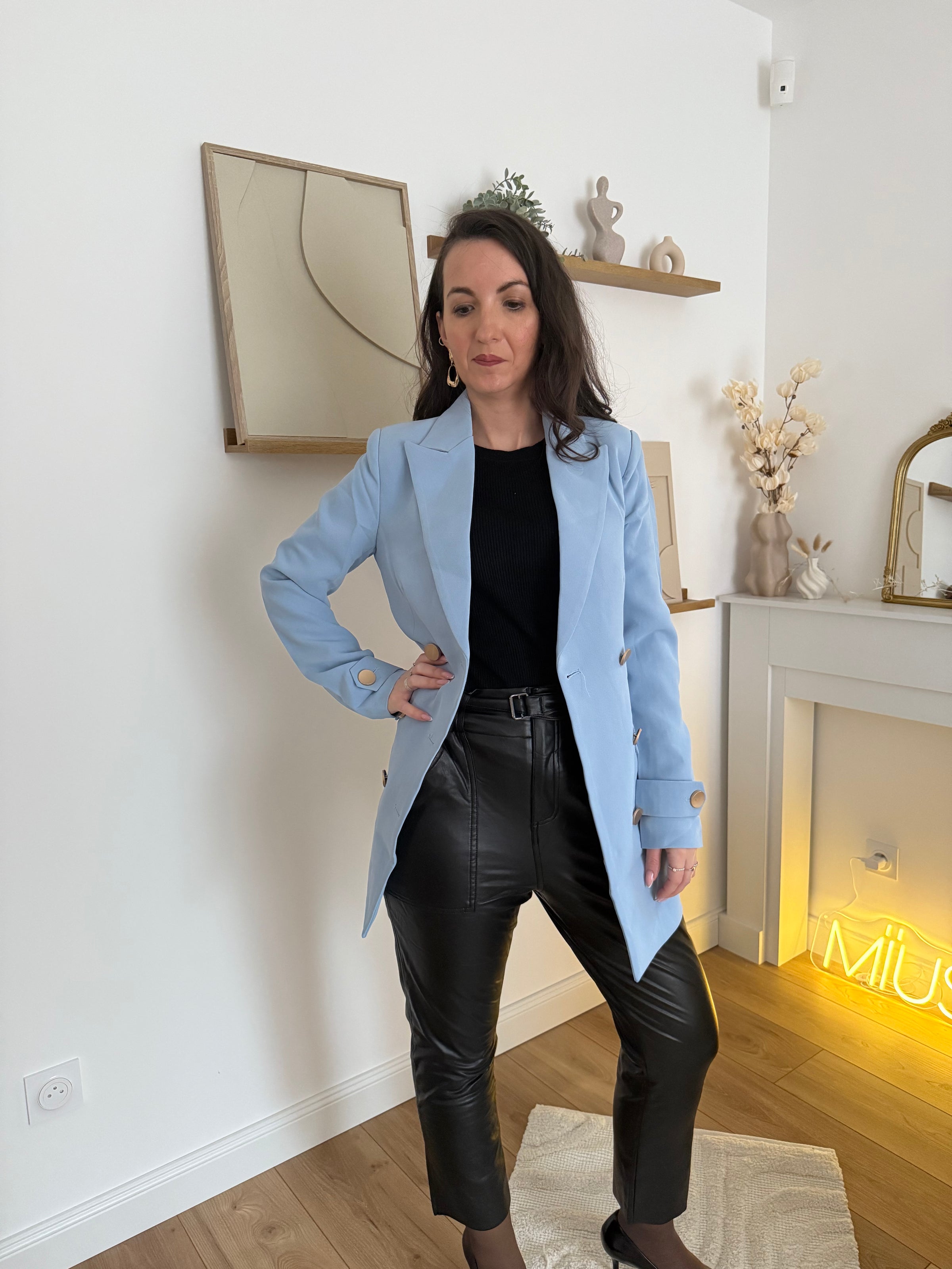 Blazer bleu  à boutons dorés MALO