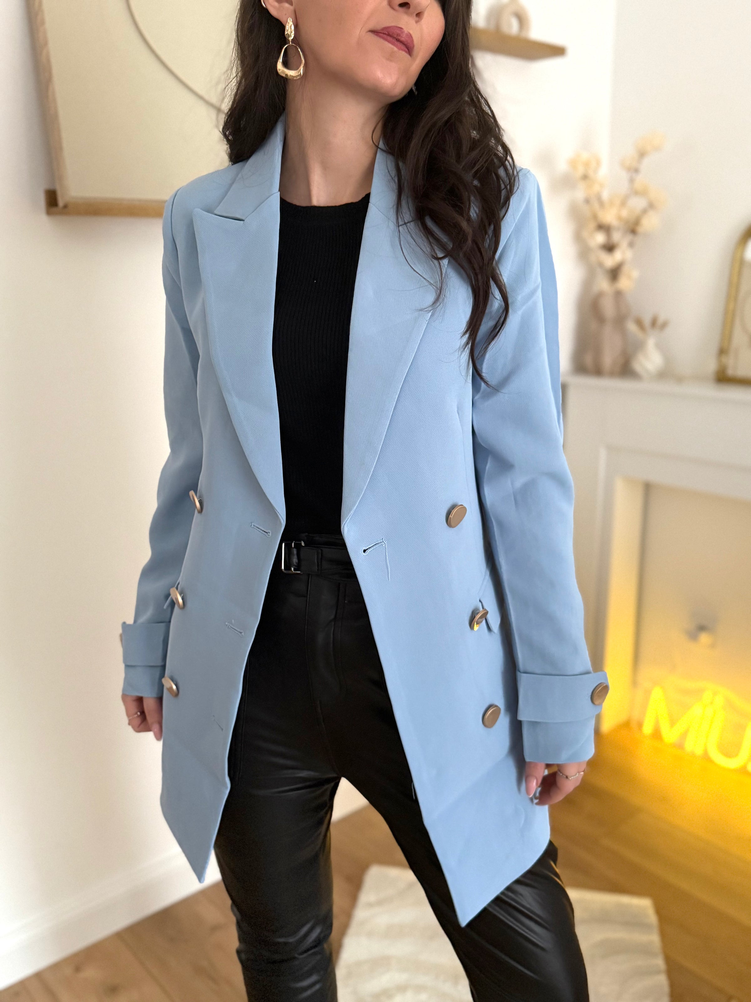 Blazer bleu  à boutons dorés MALO