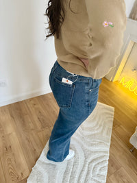 Jean vintage stretch coupe droite ample JEANNE