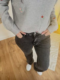 Jean taille haute wide leg stretch  MADY