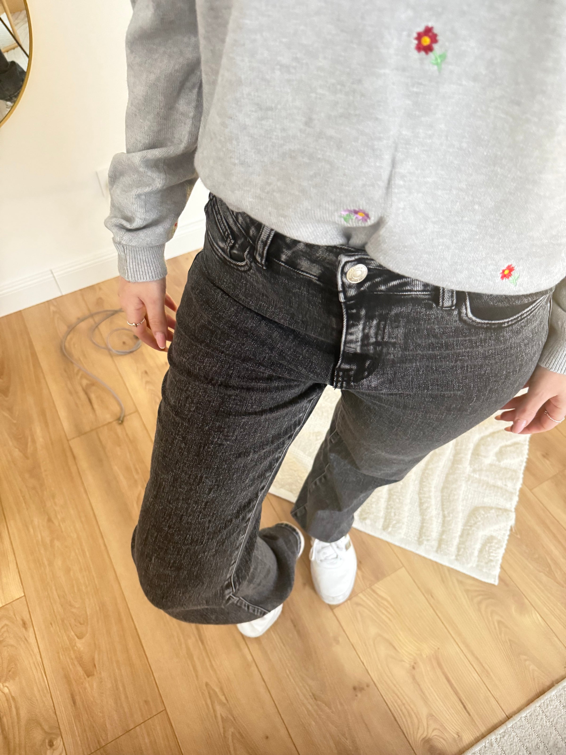 Jean taille haute wide leg stretch  MADY