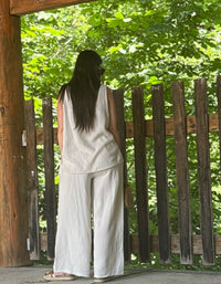 Ensemble Gaze De Coton PABLO Grège