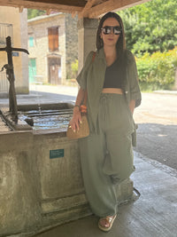 Chemise Gaze De Coton MARY SOL Kaki