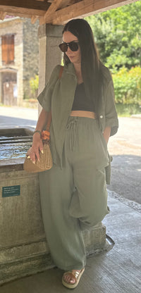 Chemise Gaze De Coton MARY SOL Kaki