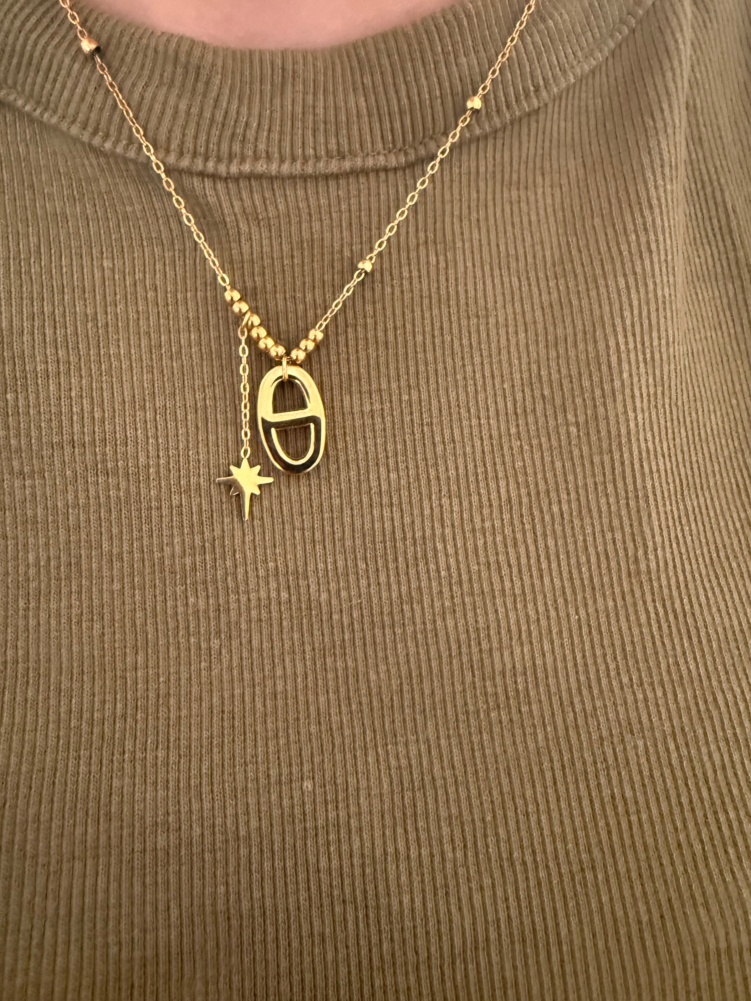 Collier acier doré TALIA