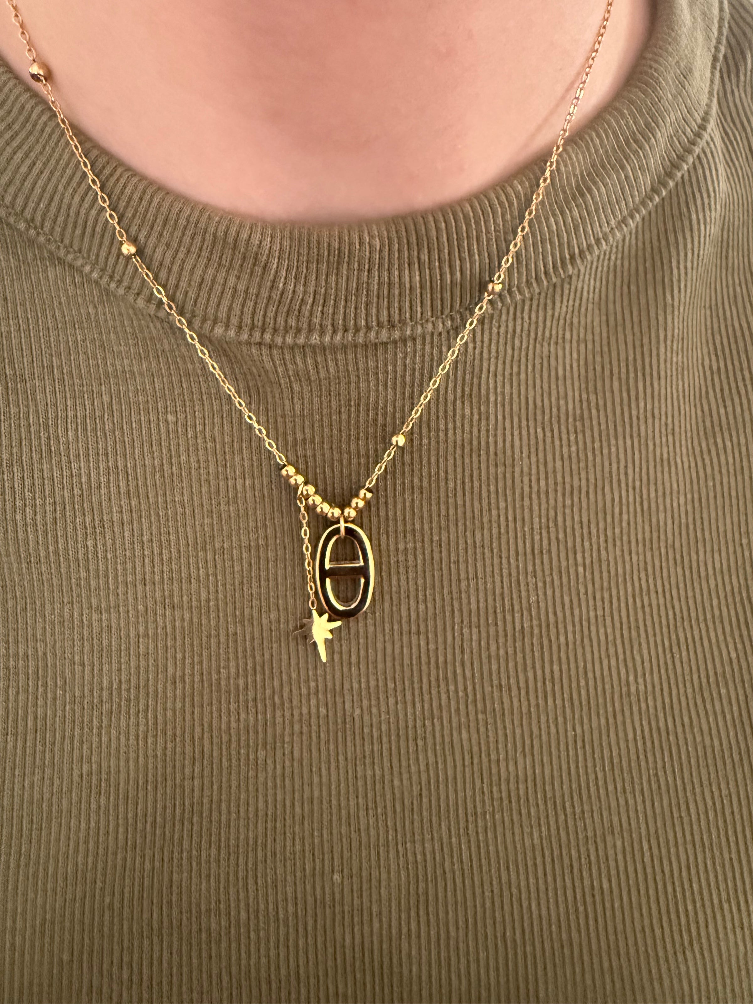 Collier acier doré TALIA