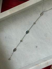 Collier sautoir argenté RACHEL